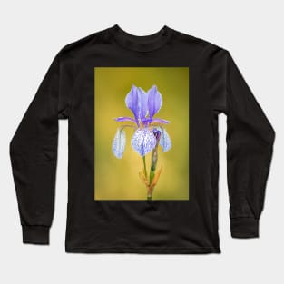 Purple Bearded Iris Flower Long Sleeve T-Shirt